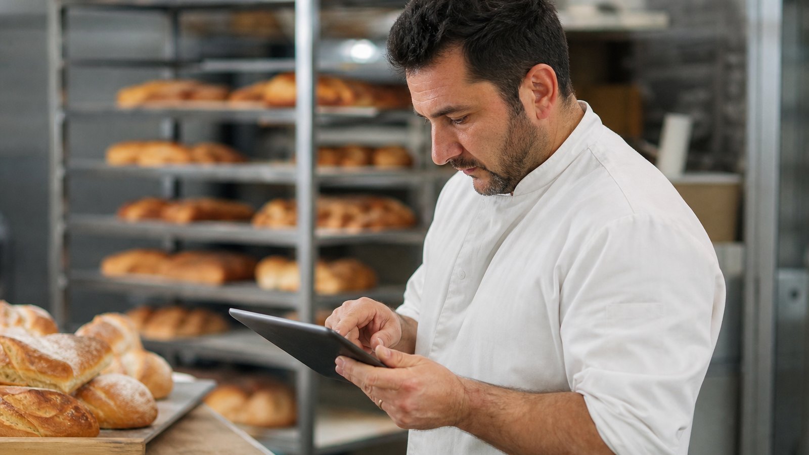 Prise de commandes numérique dans une boulangerie